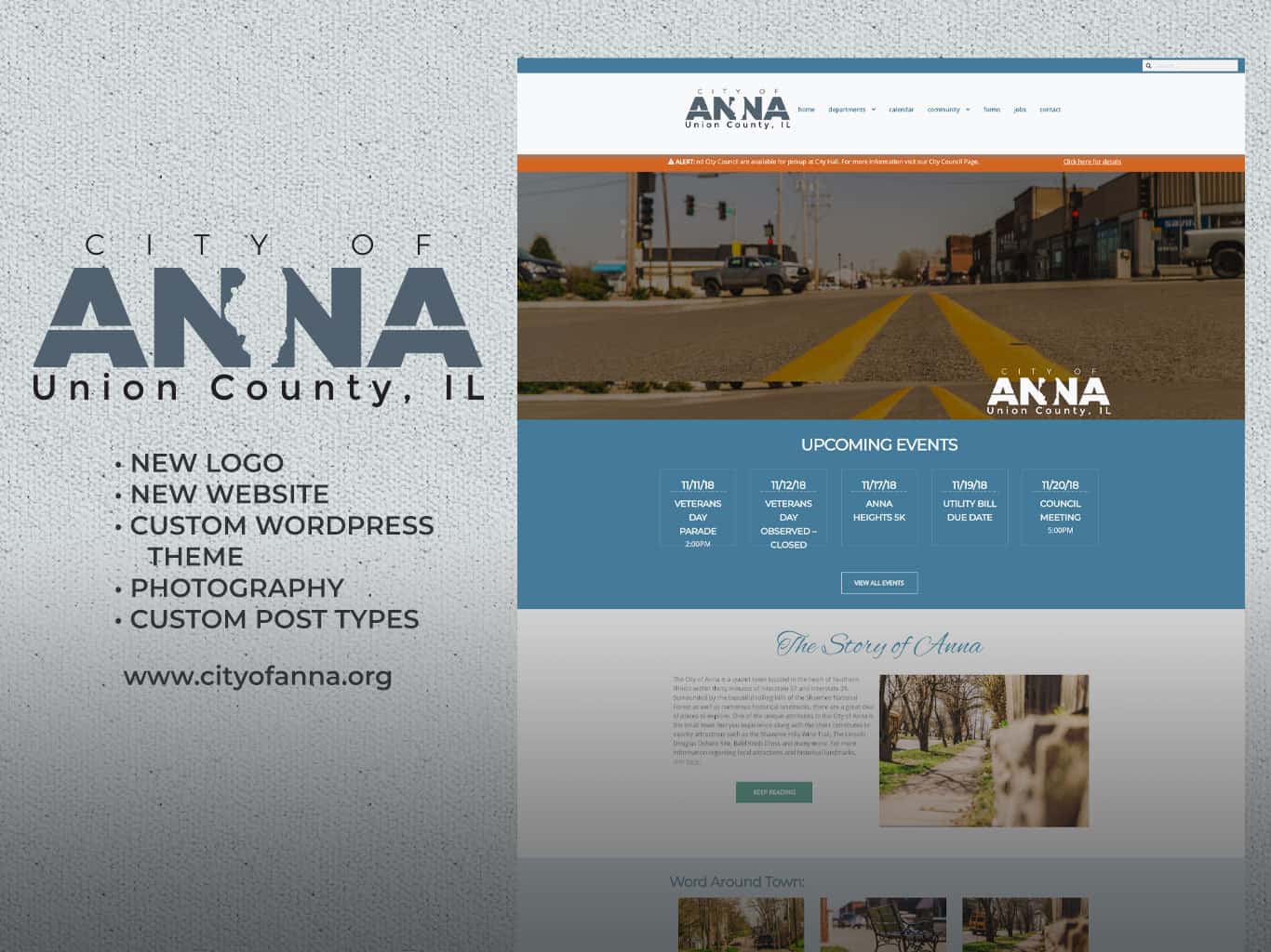 Responsive website design for City of Anna, IL